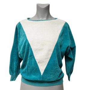 80s Dragonfly colorblock Chenille batwing sweater . fits S - M . made in USA